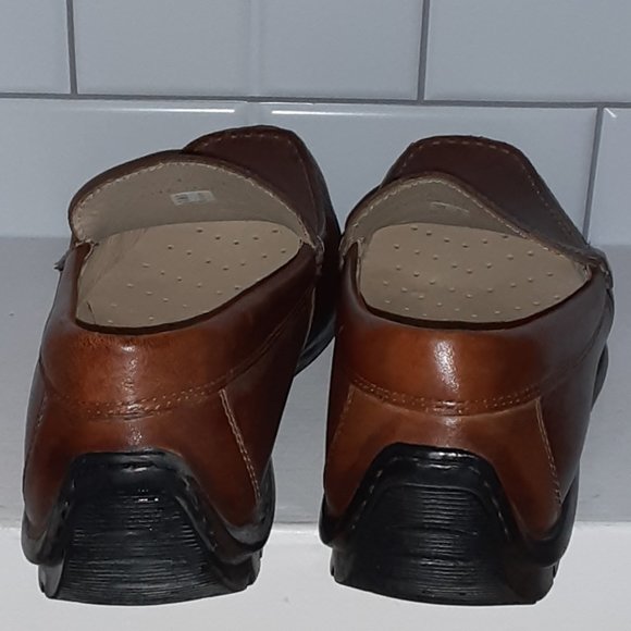 Ecco Slip-on Loafer Shoes - Brown Leather - Men\'s Size EU 42 (US 8-8.5)